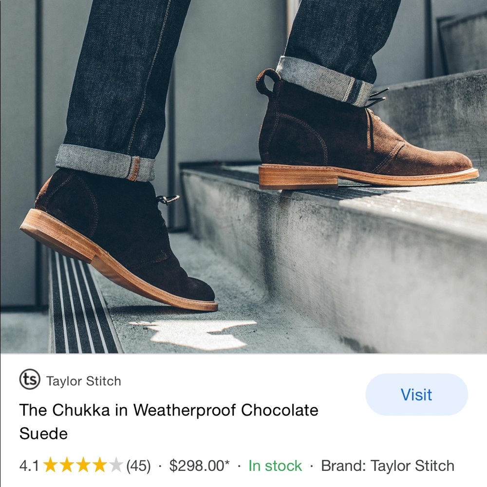 Taylor Stitch men’s chukka boot size 12